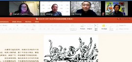 天津美术学院教授何东与美国佩斯大学在云课堂交流抗疫艺术