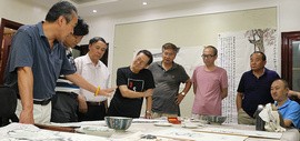 与佛有因-天津书画名家走进鹤艺轩开展书画交流活动