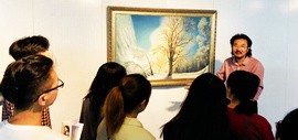 “雪国精灵——冯庆冰雪绘画作品联展”在山西大学美术馆展出