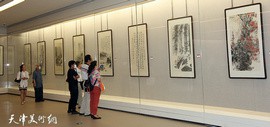 天津市文史研究馆庆祝中国共产党成立100周年书画展在天津美术馆开展