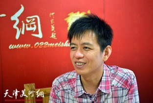 视频：青年画家杨海涛做客天津美术网