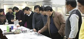 高清图：“美丽天津·中国梦书画展”在天津图书馆开展