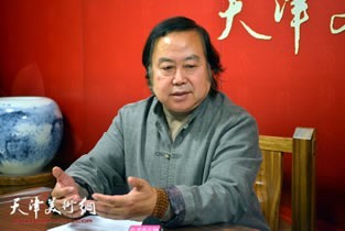视频：著名书法家周志军做客天津美术网