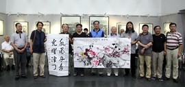 高清图：“水墨丹青国画精品展”在天津图书馆开幕