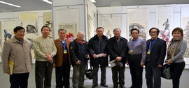 高清图：“骏驰迎春”天津政协历届委员书画作品展开幕