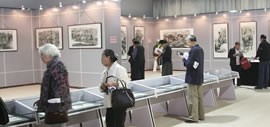 高清图：郭凤祥赵俊山王印强翟洪涛四人迎春画展在民园体育场开展