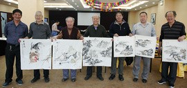 天津闻道久慕书画院书画家到华明镇开展文化交流