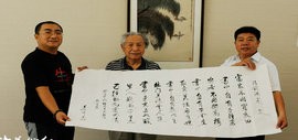 高清图：天津市佛教协会会长王剑非访问天津美术网