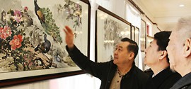 高清图：尹玉璞画展在华侨书画院开展 60余幅精品力作亮相