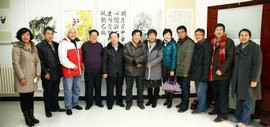 高清图：天津师范大学书画院举办迎春美术作品展