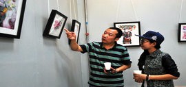 高清图：天津大学首个学生个人画展展现中国美