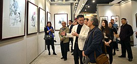 凤舞祥语-陈之海中国画作品展在天津图书大厦开展