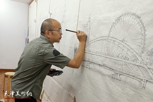 视频 | “画说天津”重大历史题材美术创作工程：阚传好创作《美丽天津》