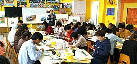 著名画家王文元为天津市第二十三期涉农区艺术教师培训班授课