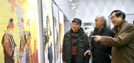 高清图：纪念刘奎龄诞辰130周年书画提名展在天津图书馆开展