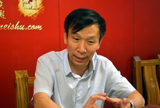 视频：著名书法家张建会做客天津美术网