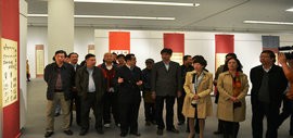 高清图：王冠峰百种书法作品展在天津美术馆开幕