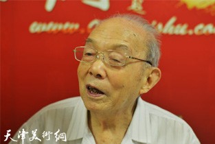 视频：百岁画家夏明远做客天津美术网