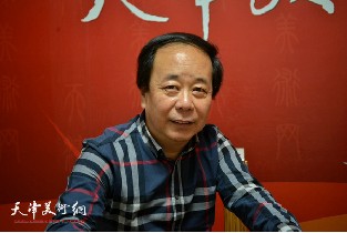 视频：著名书法家赵寅做客天津美术网