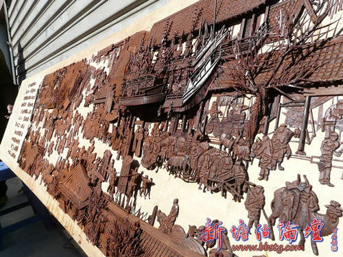 张丁方历时5年用木雕粘贴创北宋名画《清明上河图》