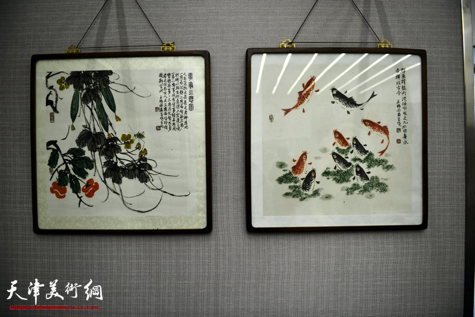“王明亮、王振德艺术展”4月3日在天津图书馆文化中心馆展厅展出。 图为展出的王振德作品。