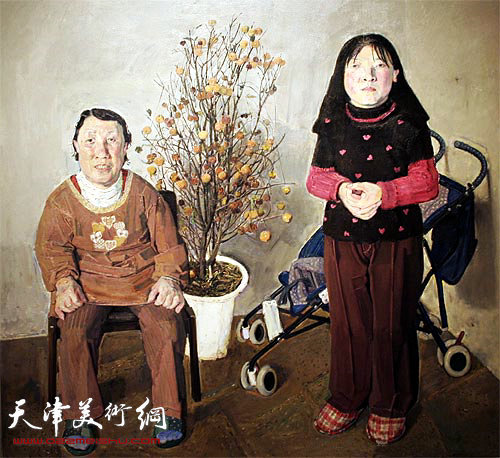 忻东旺作品：《远亲》160×150cm  1995年