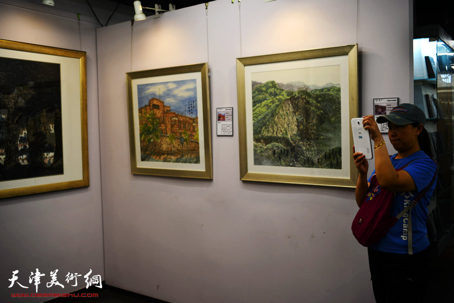 “行在画中·柴博森中国画展”5月20日在天美时代画廊开幕。图为画展现场。
