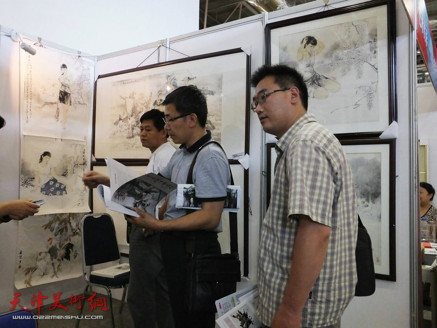 王春涛画展在齐鲁大地展津派画家风采，图为王春涛画展一角。