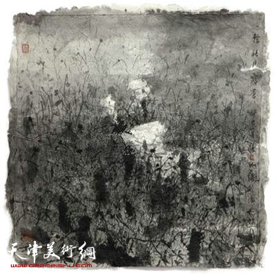 “境心当代—海派水墨代表性艺术家新作展”参展作品:陆春涛《荷塘》