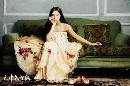 张飞 小糖和她的红舞鞋 178×118cm 2013年
