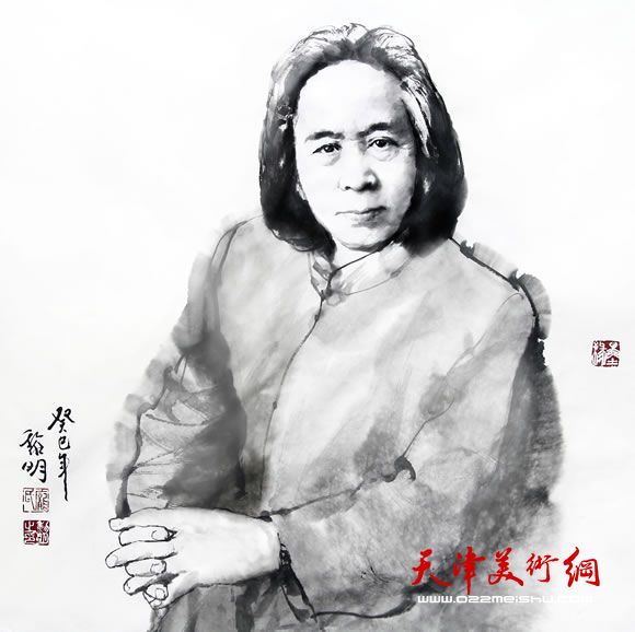 著名画家庞黎明:画水墨肖像要把天津文化表现出来