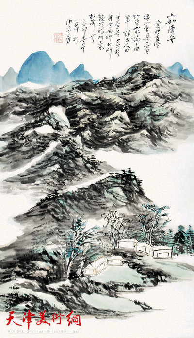 谦谦峰骨——李毅峰中国画巡回展参展作品：山如涛兮