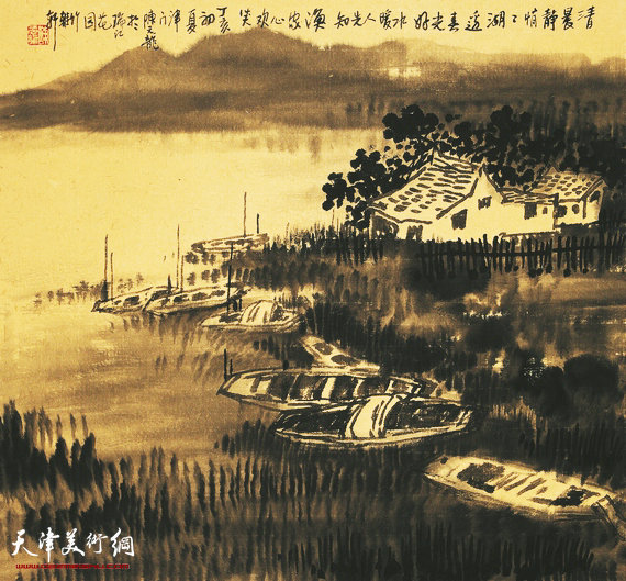 陈元龙作品:湖边静悄悄
