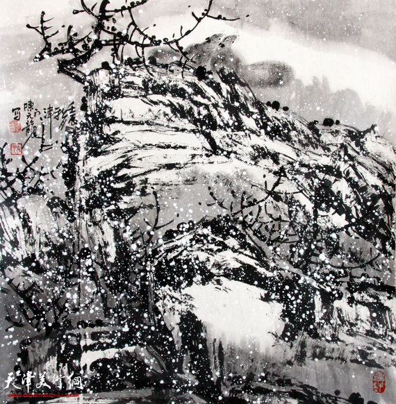 陈元龙作品:雪景