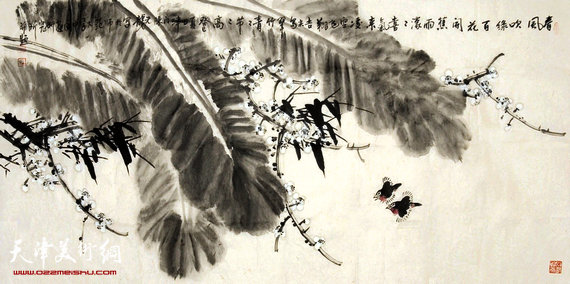 陈元龙作品:春风吹绿百花开