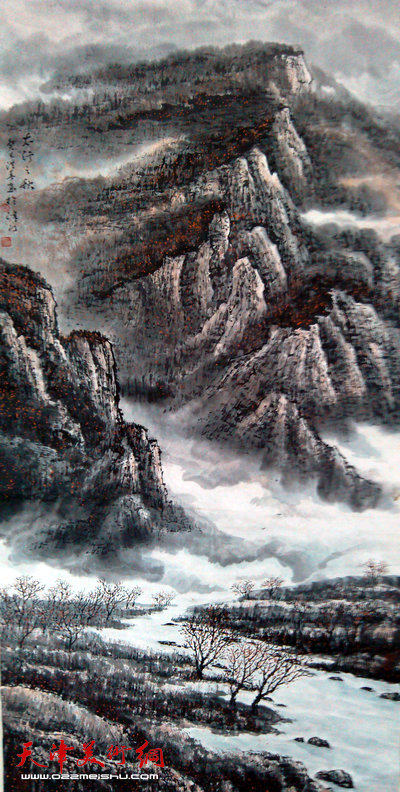 张洪春山水画作品：《太行之秋》