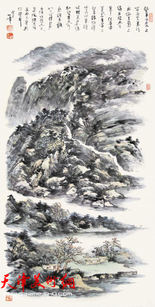 “谦谦峰骨 李毅峰中国画巡回展”参展作品《龚贤画意》