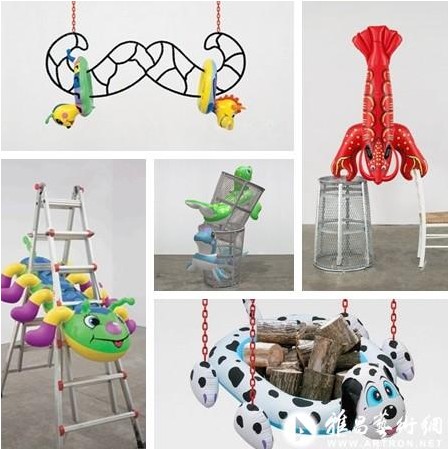 杰夫·昆斯的“玩具风格”充气雕塑
