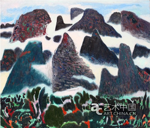 桂林-烟雨120x140cm 2013年