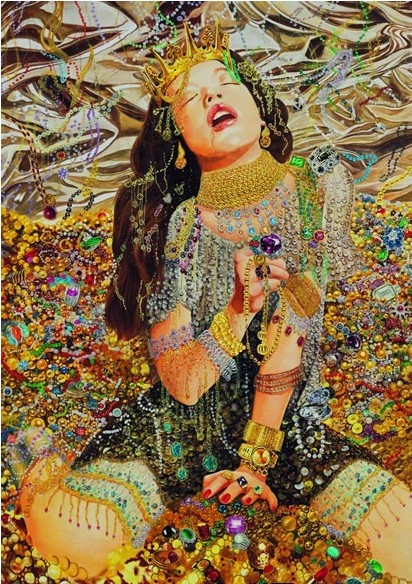 方力钧《2011-2012》布面油画,360cm×250cm,2012