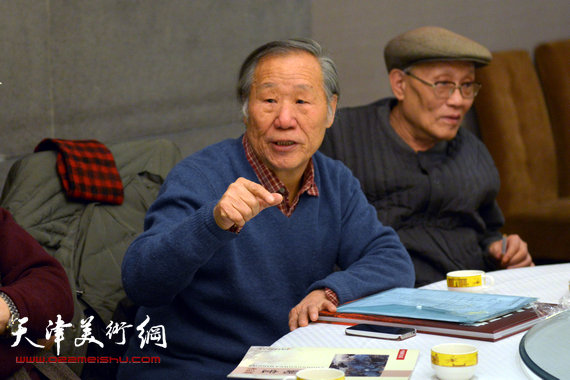 “天津美术家协会山水画研究会”筹备会1月10日召开。图为姬俊尧