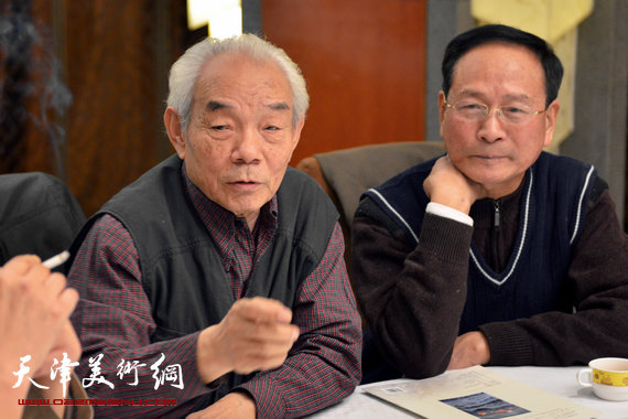 “天津美术家协会山水画研究会”筹备会1月10日召开。图为纪振民发言。