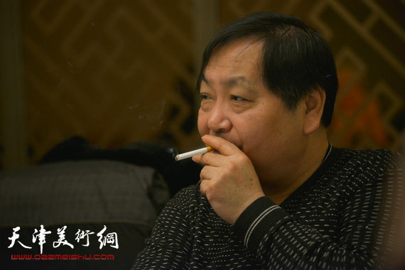 “天津美术家协会山水画研究会”筹备会1月10日召开。图为王秀琪。