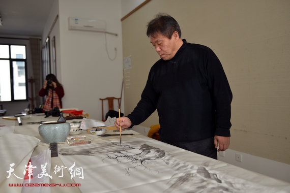 天津师大画院与天津美术网开展迎新春书画交流活动