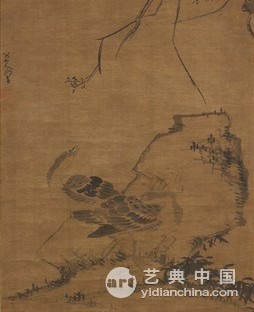 八大山人 竹石芦鸭