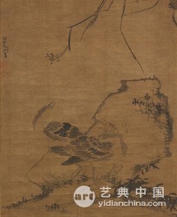 八大山人 竹石芦鸭