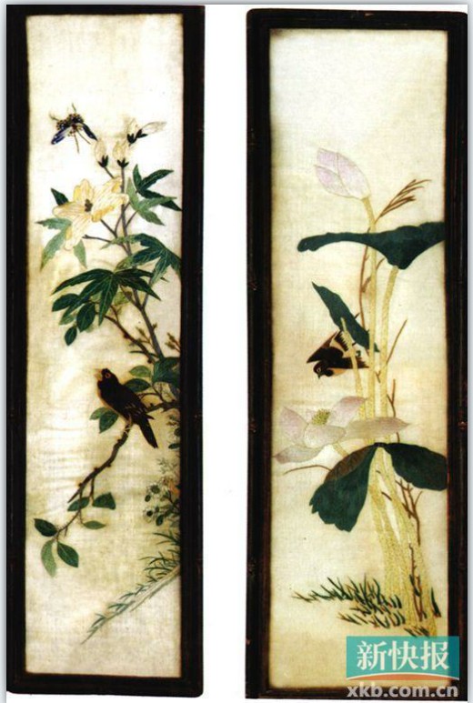花鸟镜屏,清代中期以后作品。 《湖湘文库》供图