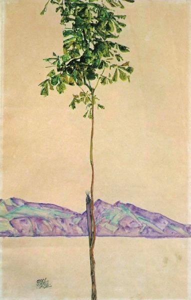 小树(油画) 埃贡·席勒