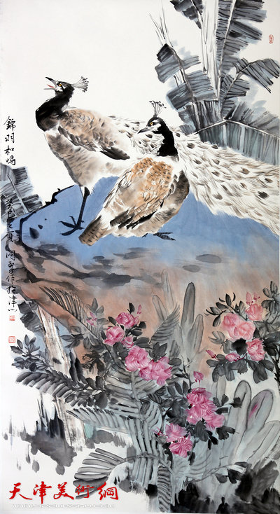 闫勇作品:锦羽和鸣