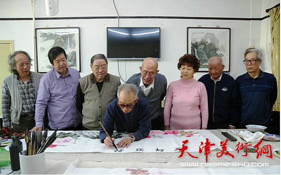 天津师范大学津沽学院与瑞江书画院举办书画交流活动